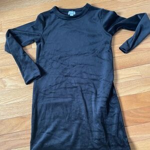 New Splendid Littles Elle Velour Long Sleeve Dress Big Kids
